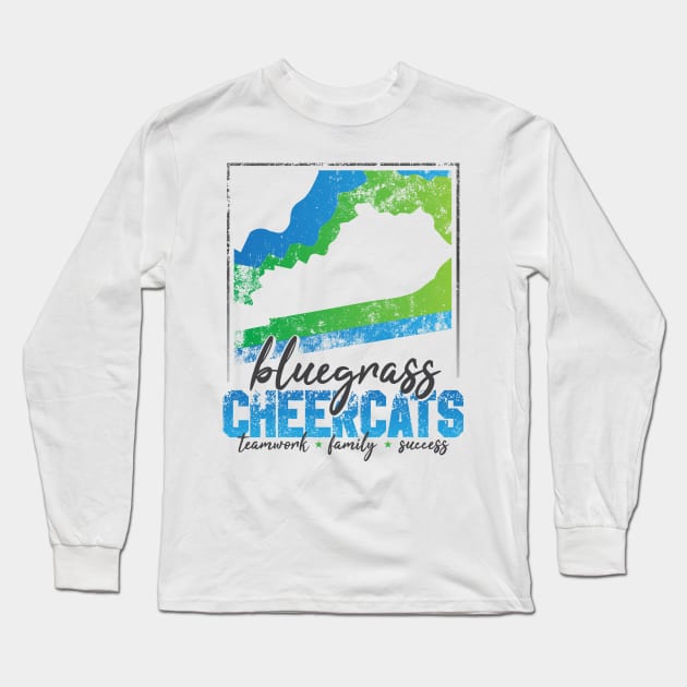 Teamwork * Family * Success (For Light Shirts) Long Sleeve T-Shirt by bluegrasscheercats